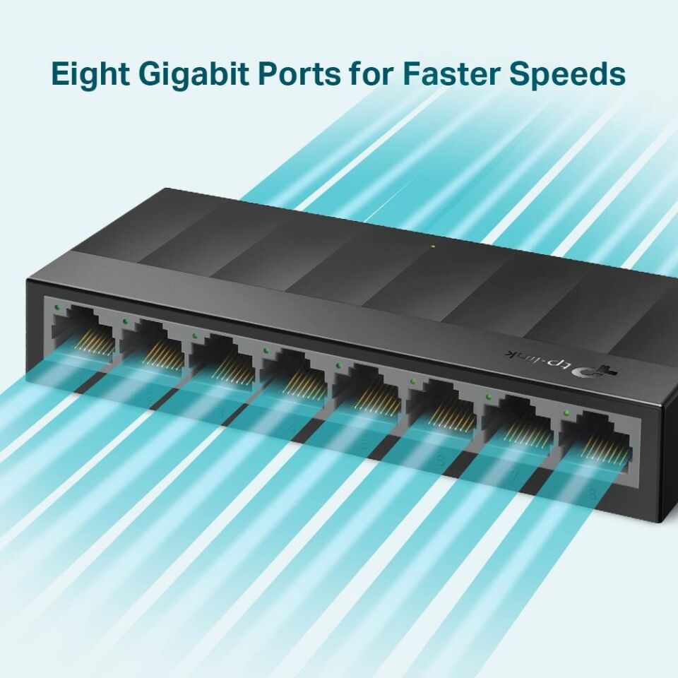 TP-LINK LS1008G 8 PORT 10/100/1000 GIGABIT PLASTİK KASA SWITCH