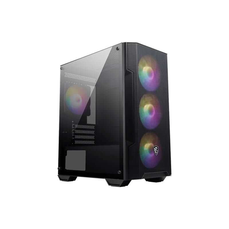 MSI MAG FORGE M100A AKRİLİK YAN PANEL 3X120MM 1X120MM ARGB FAN PSU YOK MATX GAMING KASA