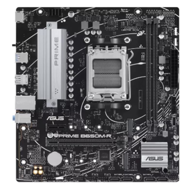 ASUS PRIME B650M-R DDR5 7200MHZ 1XHDMI 2XM.2 USB3.2 MATX AM5 (AMD AM5 9000/8000/7000 SERİLERİ İLE UYUMLU)