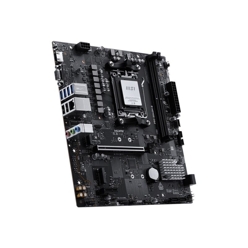 MSI PRO B840M-B DDR5 8000MT/S 1XHDMI 2XM.2 USB-C AM5 MATX (AMD AM5 9000/8000/7000 SERİLERİ İLE UYUMLU)