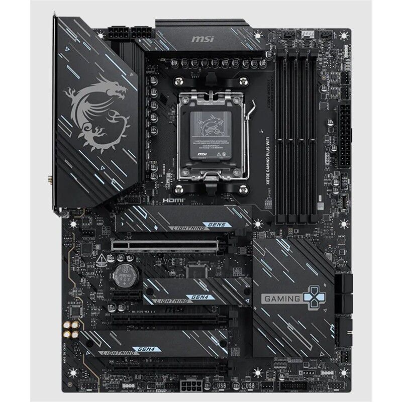 MSI X870E GAMING PLUS WIFI DDR5 8200MT/S 1XHDMI 3XM.2 USB AM5 ATX(AMD AM5 9000/8000/7000 SERİLERİ İLE UYUMLU)