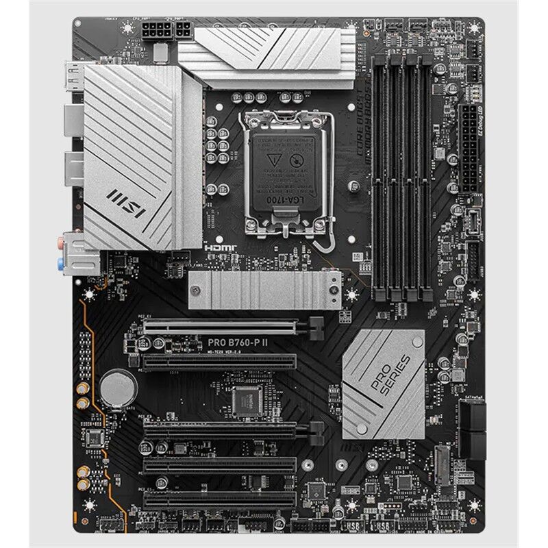MSI PRO B760-P II DDR5 7200MHZ 1XHDMI 1XDP 2XM.2 USB 3.2 ATX 1700P (12. / 13. VE 14. NESİL İŞLEMCİ UYUMLU)